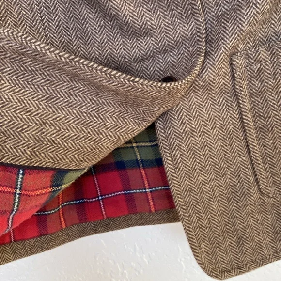 ABERCROMBIE & FITCH Herringbone Wool Blend Blazer - Picture 2 of 4